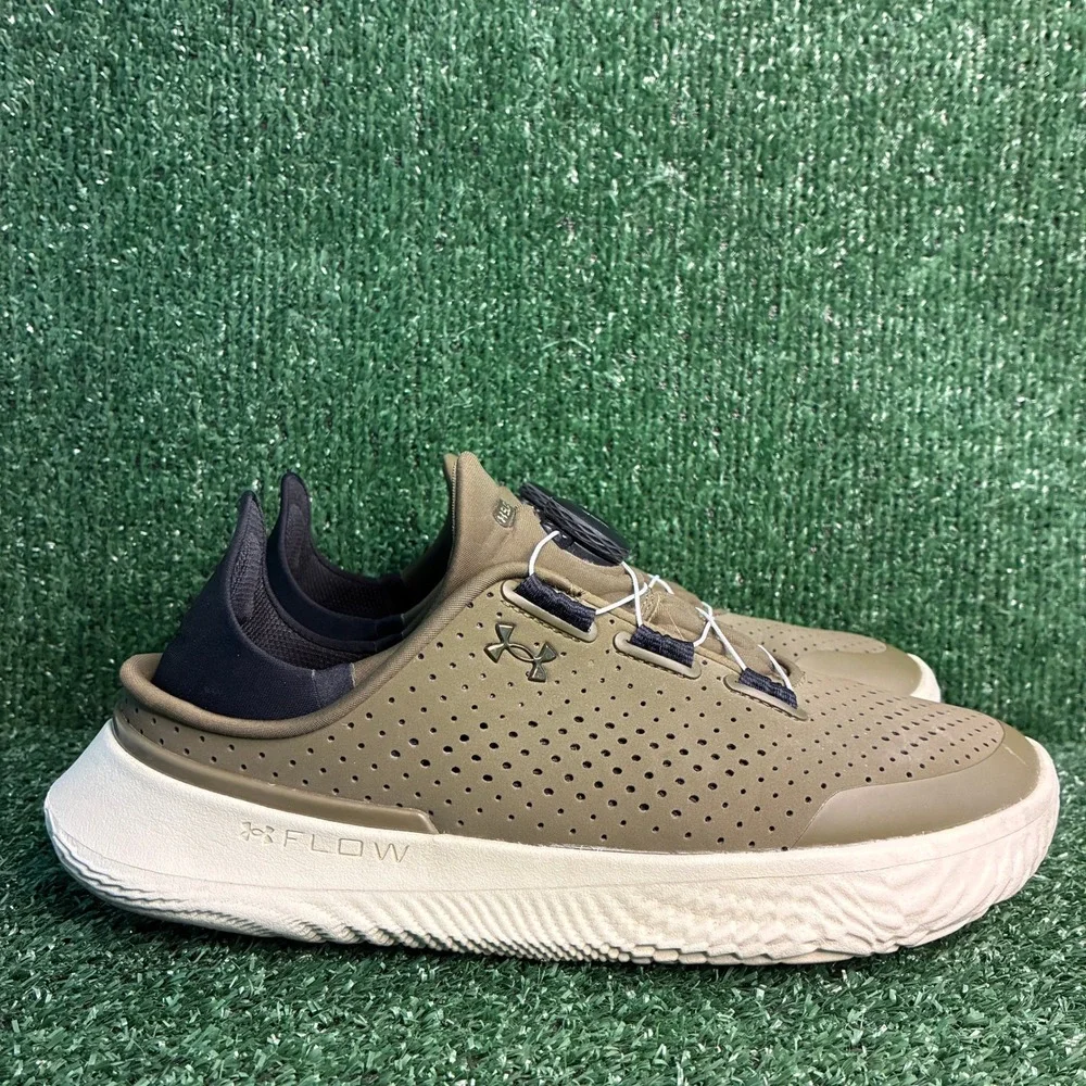 Under Armour SlipSpeed BOA Flow Perforated Training Sneaker Olive Green Mens 8.5